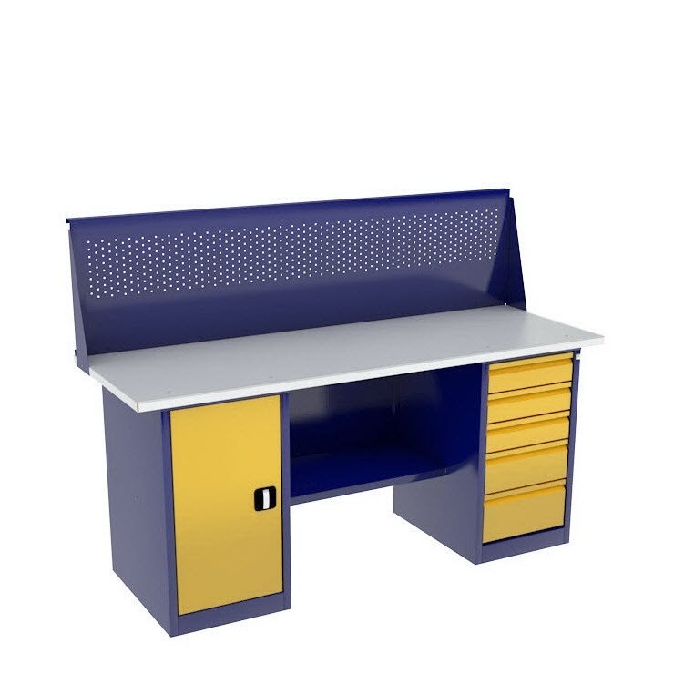 Верстак с тумбой и драйвером ВП-4Т/1,6 с экраном купить в Сургуте Верстак с тумбой и драйвером ВП-4Т/1,6 с экраном купить в Сургуте