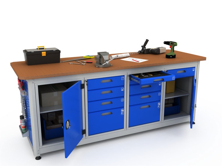 Верстак четырехтумбовый COMBAT 41452.2340 купить в Сургуте Верстак четырехтумбовый COMBAT 41452.2340 купить в Сургуте