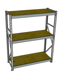 Стеллаж грузовой СГР 3000x1500x400 3 полки (фанера) Стеллаж грузовой СГР 3000x1500x400 3 полки (фанера)