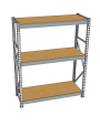 Стеллаж грузовой СГР 2500x1500x500 3 полки (ДСП)
