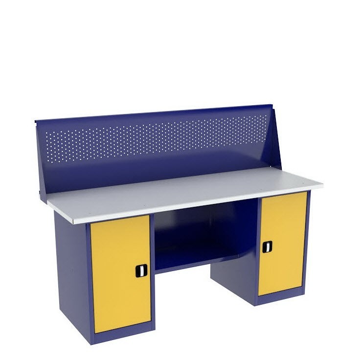 Верстак двухтумбовый ВП-5/1,6 с экраном купить в Сургуте