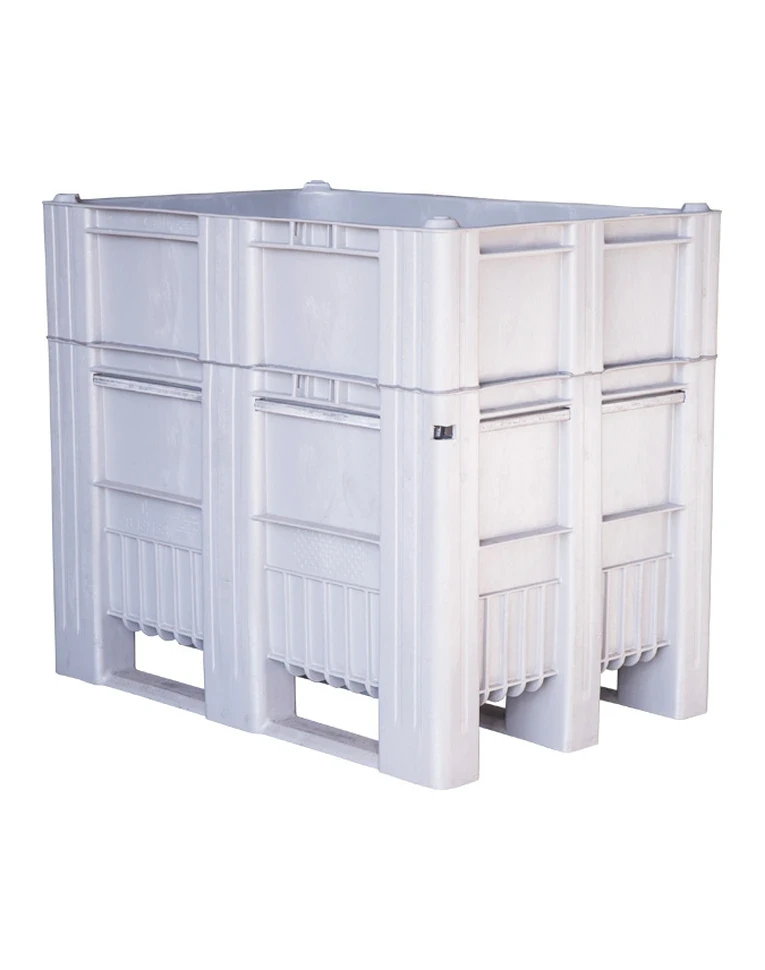 BoxPallet 1200х800х1035 сплошной, на полозьях серый BoxPallet 1200х800х1035 сплошной, на полозьях серый