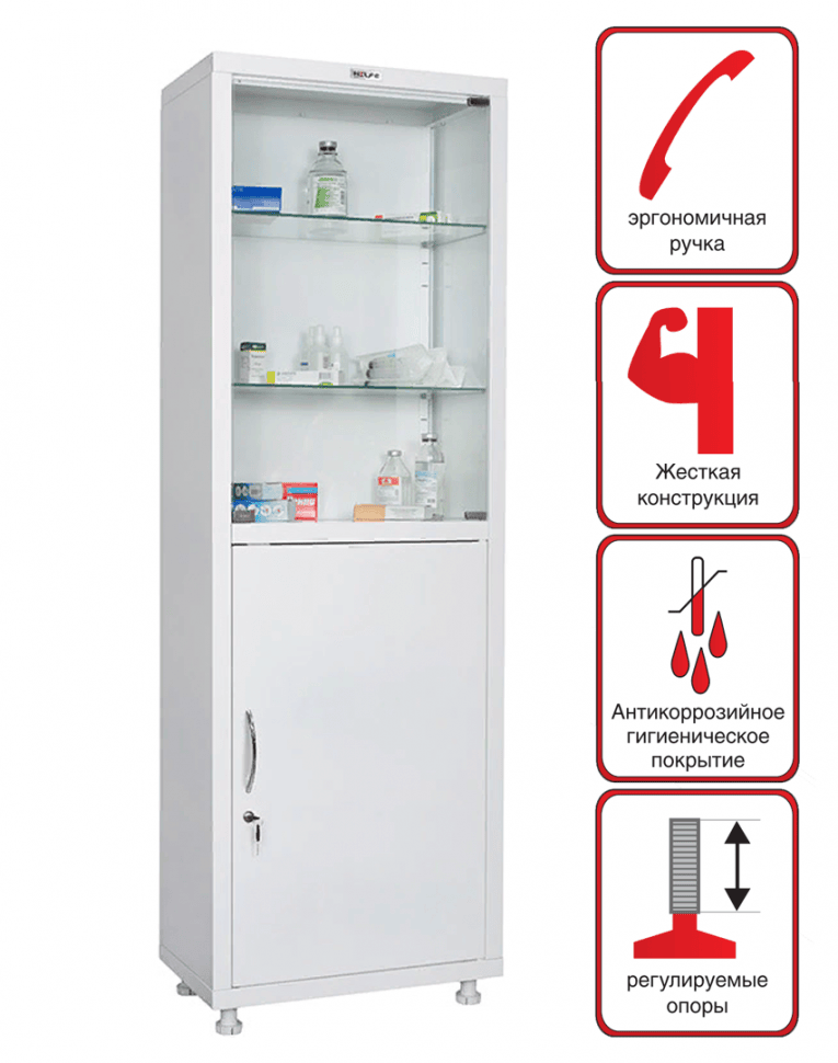 Медицинский шкаф HILFE МД 1 1760/SG купить в Сургуте