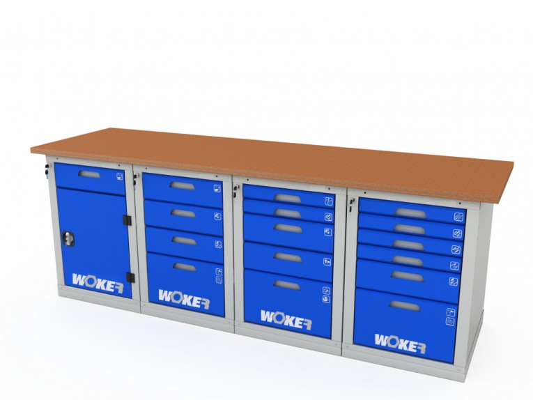 Верстак четырехтумбовый WOKER PRO 42456.2400 купить в Сургуте Верстак четырехтумбовый WOKER PRO 42456.2400 купить в Сургуте