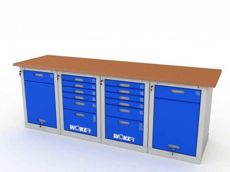 Верстак четырехтумбовый WOKER PRO 42662.2400 купить в Сургуте Верстак четырехтумбовый WOKER PRO 42662.2400 купить в Сургуте