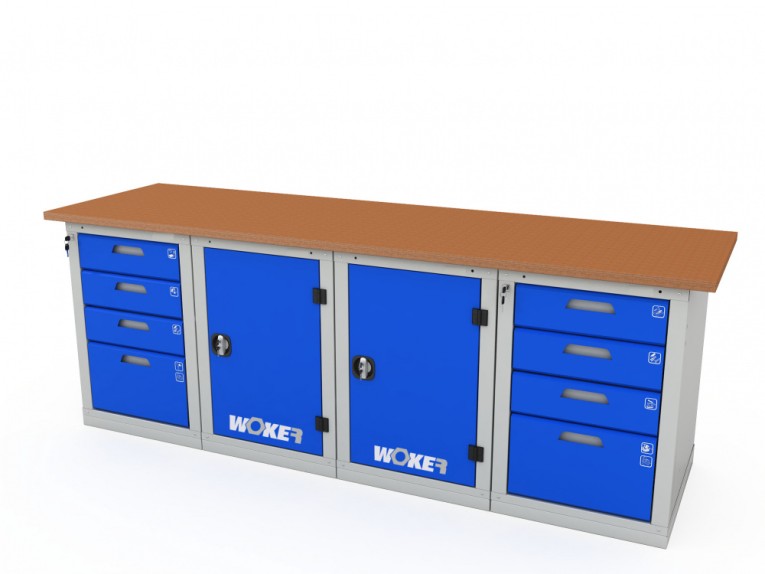 Верстак четырехтумбовый WOKER PRO 44114.2400 купить в Сургуте Верстак четырехтумбовый WOKER PRO 44114.2400 купить в Сургуте