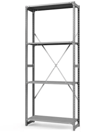 Стеллаж ТСУ 2500x700x600 4 полки (150 кг, металл) Стеллаж ТСУ 2500x700x600 4 полки (150 кг, металл)