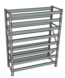 Стеллаж грузовой СГР 2000x2100x500 8 полок (без настила)