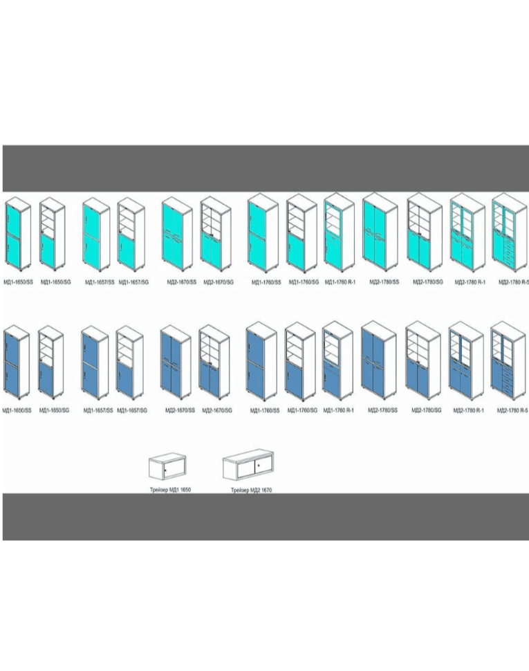 Медицинский шкаф HILFE МД 2 1780/SG купить в Сургуте