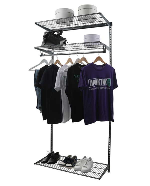 Гардеробная система Практик Home Basic G90 графит купить в Сургуте