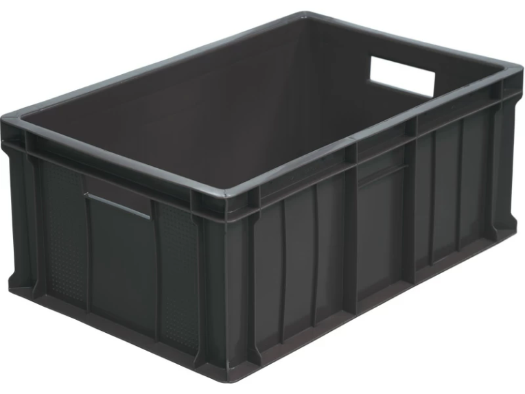 Ящик 600х400х250 сплошной чёрный купить в Сургуте