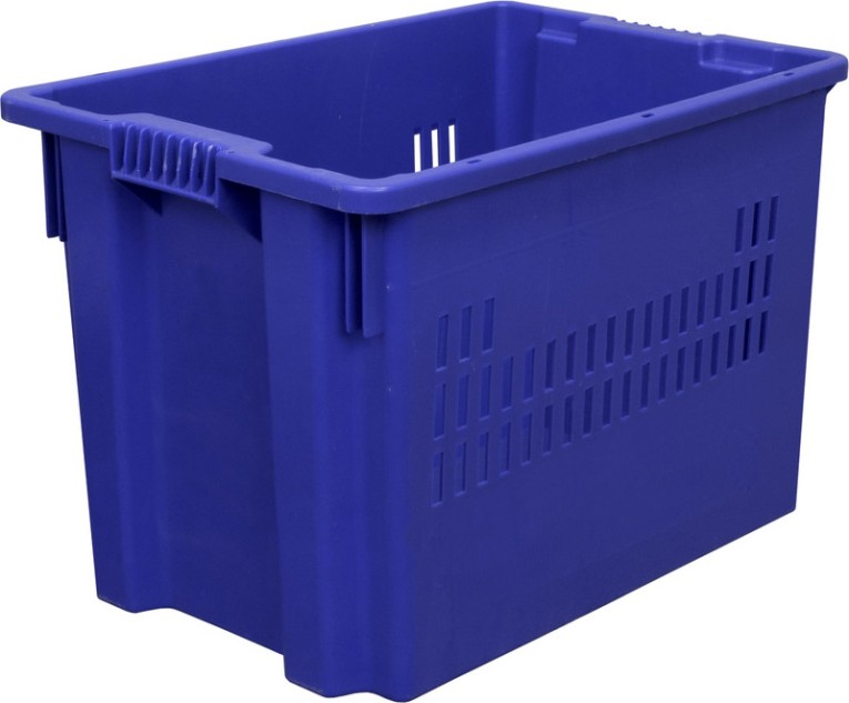 Ящик 600х400х400 дно сплошное, стенки перфорированные синий купить в Сургуте Ящик 600х400х400 дно сплошное, стенки перфорированные синий купить в Сургуте