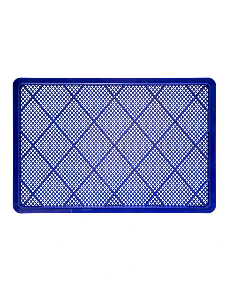 Ящик 600*400*180 мм перфорированный с ручками синий