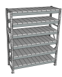 Стеллаж грузовой СГР 3000x1200x800 6 полок (металл)