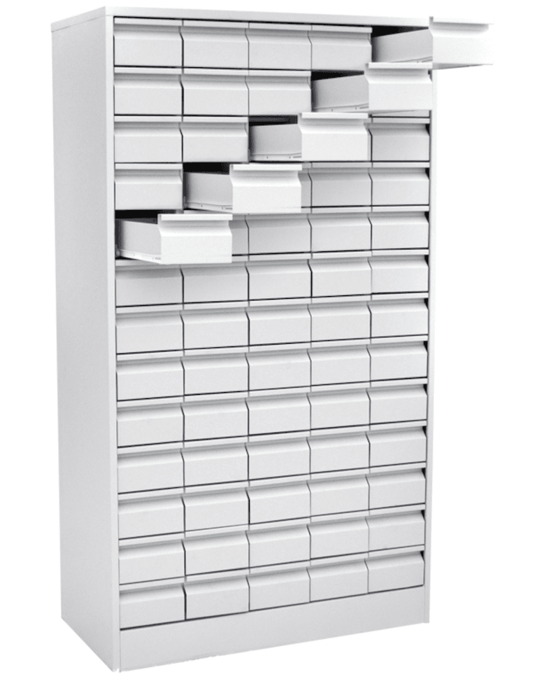 Шкаф картотечный для библиотечных карточек (65 ящиков) купить в Сургуте