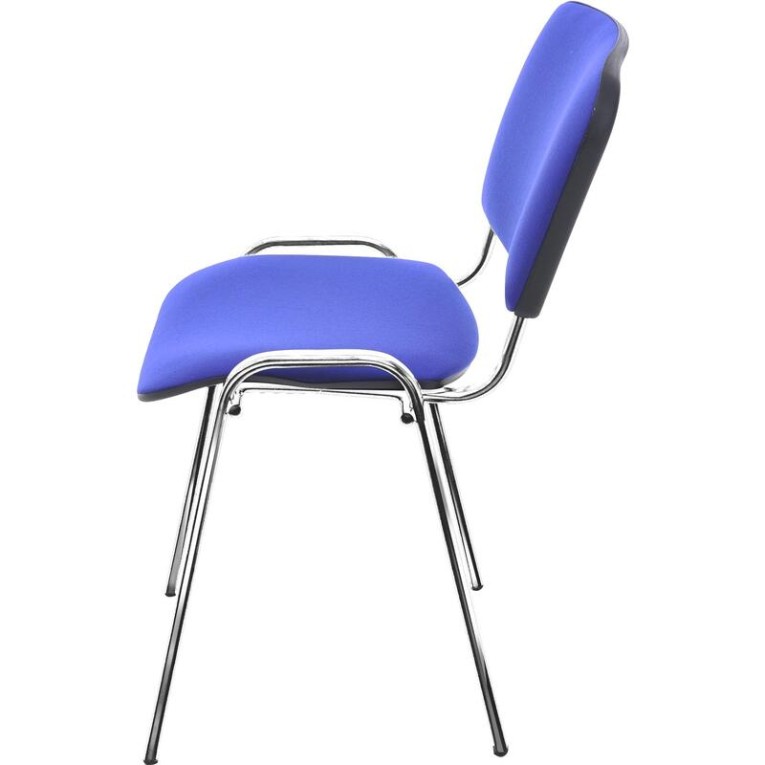 Стул Изо (синяя ткань, хром) купить в Сургуте