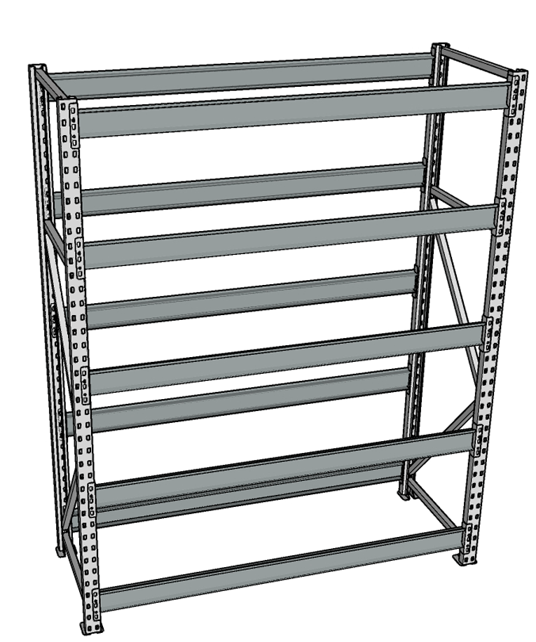 Стеллаж грузовой СГР 2000x1800x800 5 полок (без настила) купить в Сургуте