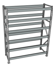 Стеллаж грузовой СГР 2500x2100x800 6 полок (без настила)