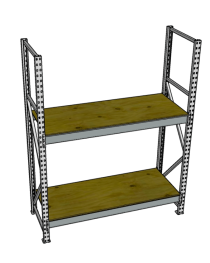 Стеллаж грузовой СГР 2000x2100x1000 2 полки (фанера)