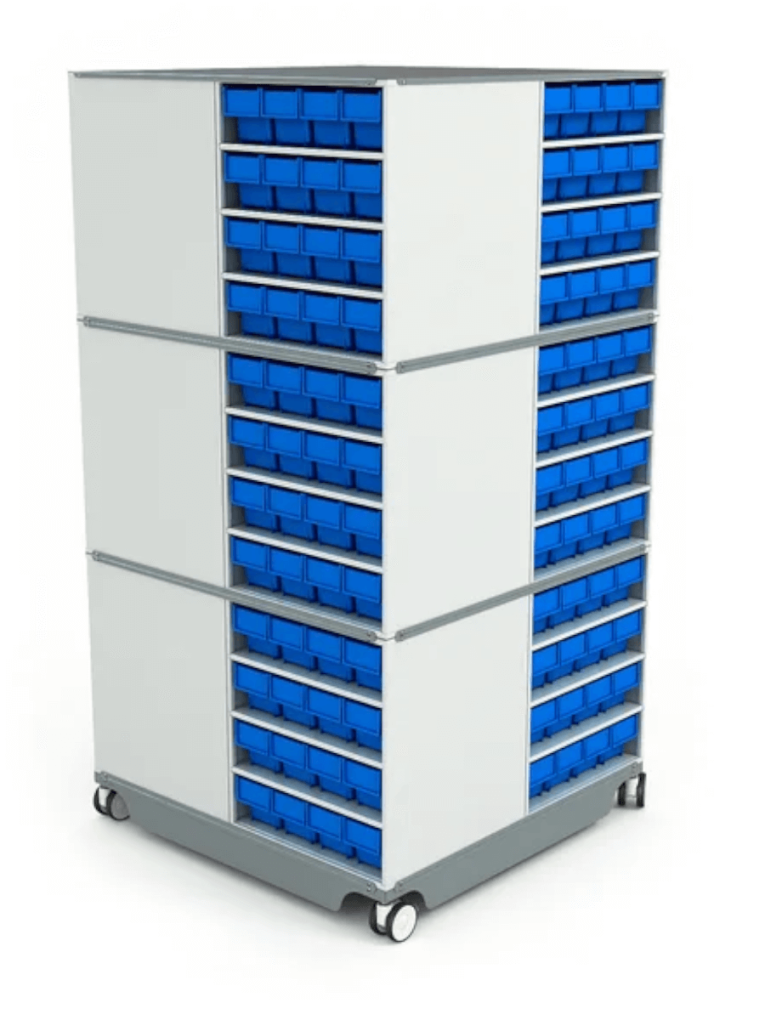 КП-02 Кассетница поворотная с синими ящиками купить в Сургуте КП-02 Кассетница поворотная с синими ящиками купить в Сургуте