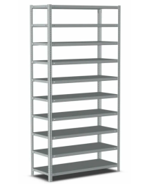 Стеллаж металлический Титан МС-500 1200х1500х500 10 полок Стеллаж металлический Титан МС-500 1200х1500х500 10 полок