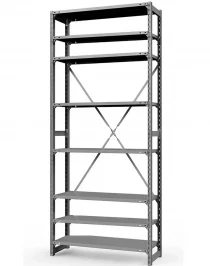Стеллаж ТСУ 3500x700x600 8 полок (300 кг, перф)