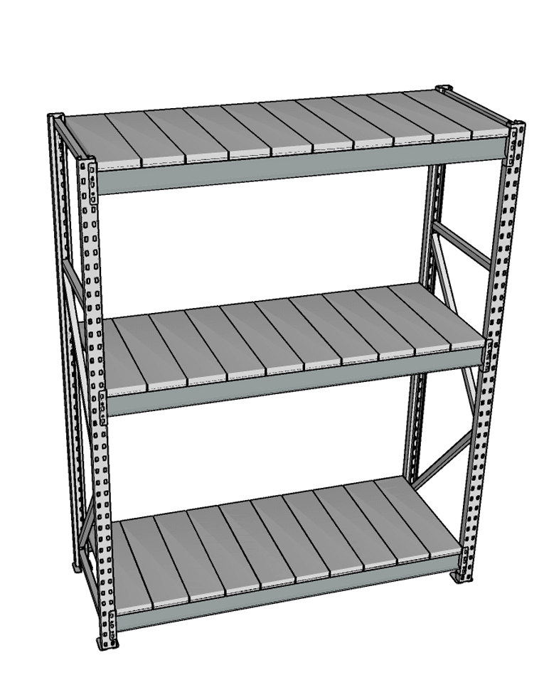 Стеллаж грузовой СГР 3000x1200x600 3 полки (металл) купить в Сургуте
