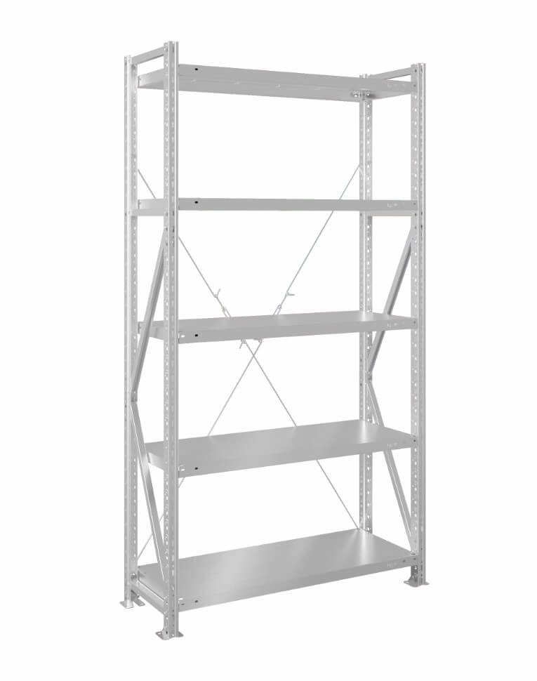 Стеллаж MS U 2500x700x300 5 полок (200 кг, металл) купить в Сургуте