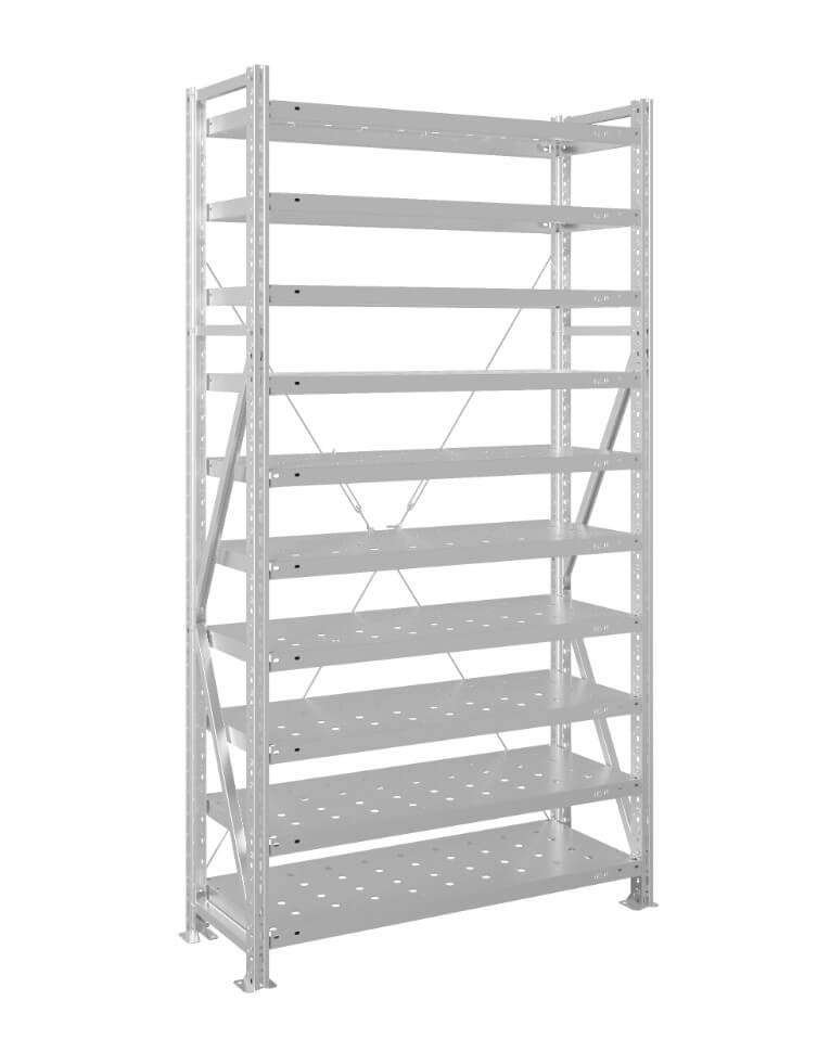 Стеллаж MS U 3000x1500x800 10 полок (150 кг, перф) купить в Сургуте