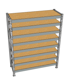 Стеллаж грузовой СГР 2000x1800x600 8 полок (ДСП) Стеллаж грузовой СГР 2000x1800x600 8 полок (ДСП)