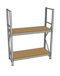 Стеллаж грузовой СГР 3000x1800x600 2 полки (ДСП) Стеллаж грузовой СГР 3000x1800x600 2 полки (ДСП)