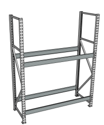 Стеллаж грузовой СГР 2000x1800x600 2 полки (без настила)
