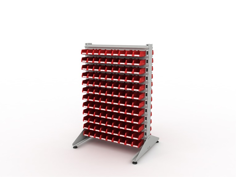 Стеллаж для пластиковых лотков SORTEX двухсторонний 1500x1000x800.01 купить в Сургуте Стеллаж для пластиковых лотков SORTEX двухсторонний 1500x1000x800.01 купить в Сургуте
