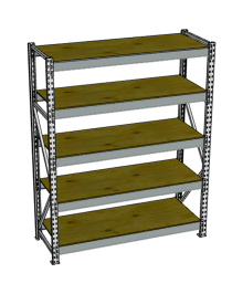 Стеллаж грузовой СГР 3000x1800x800 5 полок (фанера) Стеллаж грузовой СГР 3000x1800x800 5 полок (фанера)