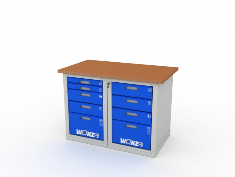 Верстак двухтумбовый WOKER PRO 2504.1200 купить в Сургуте Верстак двухтумбовый WOKER PRO 2504.1200 купить в Сургуте