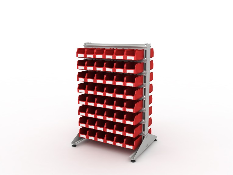 Стеллаж для пластиковых лотков SORTEX двухсторонний 1500x1000x800.02 купить в Сургуте Стеллаж для пластиковых лотков SORTEX двухсторонний 1500x1000x800.02 купить в Сургуте