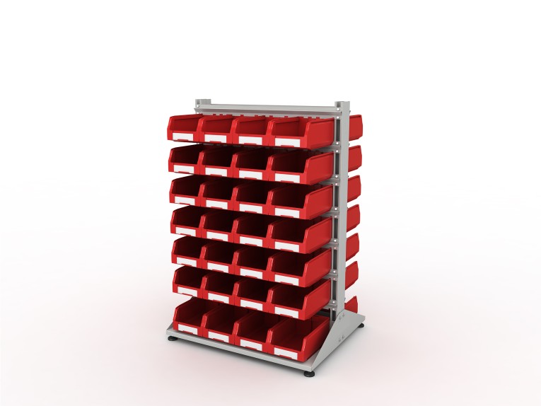 Стеллаж для пластиковых лотков SORTEX двухсторонний 1500x1000x800.03 купить в Сургуте Стеллаж для пластиковых лотков SORTEX двухсторонний 1500x1000x800.03 купить в Сургуте