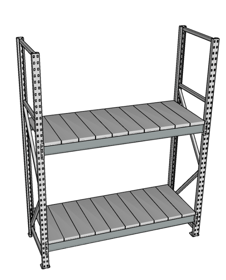 Стеллаж грузовой СГР 2500x2100x500 2 полки (металл) купить в Сургуте