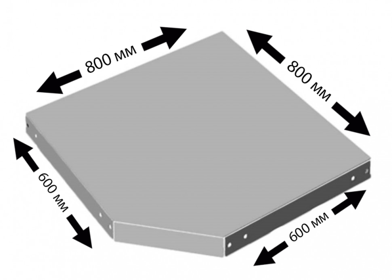 Угловая полка Практик MS 60F (800х600) купить в Сургуте