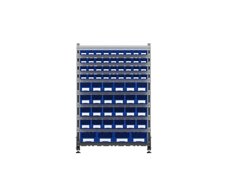 Стеллаж для пластиковых лотков SORTEX двухсторонний 1500x1000x800.05 купить в Сургуте Стеллаж для пластиковых лотков SORTEX двухсторонний 1500x1000x800.05 купить в Сургуте