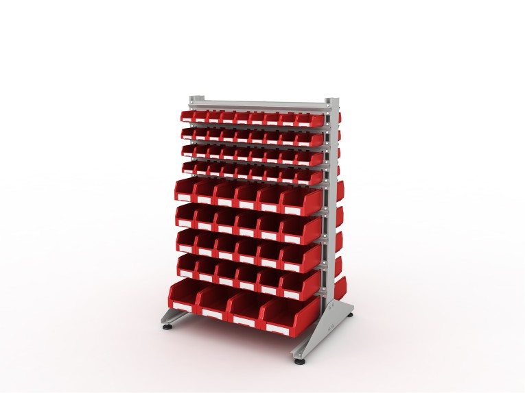 Стеллаж для пластиковых лотков SORTEX двухсторонний 1500x1000x800.05 купить в Сургуте Стеллаж для пластиковых лотков SORTEX двухсторонний 1500x1000x800.05 купить в Сургуте