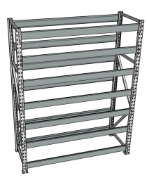 Стеллаж грузовой СГР 2500x2100x600 7 полок (без настила)