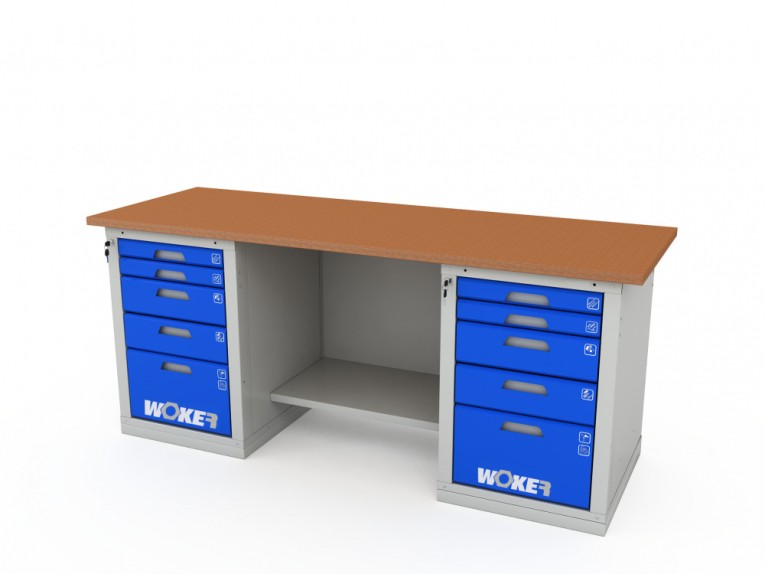 Верстак двухтумбовый WOKER PRO 2505.2000 купить в Сургуте Верстак двухтумбовый WOKER PRO 2505.2000 купить в Сургуте