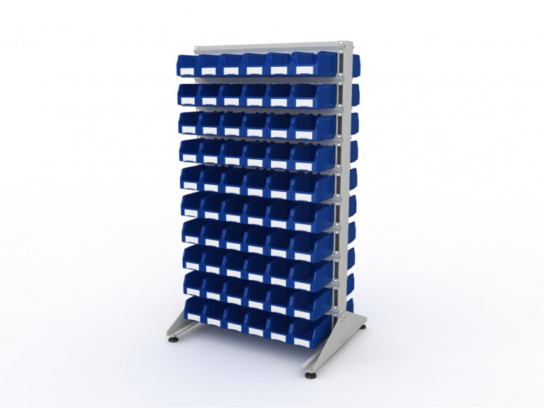 Стеллаж для пластиковых лотков SORTEX двухсторонний 1800x1000x800.02 купить в Сургуте Стеллаж для пластиковых лотков SORTEX двухсторонний 1800x1000x800.02 купить в Сургуте