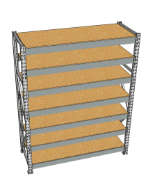 Стеллаж грузовой СГР 3000x900x600 7 полок (ДСП) Стеллаж грузовой СГР 3000x900x600 7 полок (ДСП)