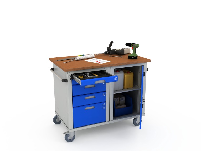 Верстак мобильный двухтумбовый WOKER PRO 2501.1200 купить в Сургуте Верстак мобильный двухтумбовый WOKER PRO 2501.1200 купить в Сургуте