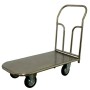 Платформенная тележка ТП НЖ 5 (г/п 500 кг, 1200x700 мм, колеса серая резина 200 мм, нержавеющая сталь) Платформенная тележка ТП НЖ 5 (г/п 500 кг, 1200x700 мм, колеса серая резина 200 мм, нержавеющая сталь)
