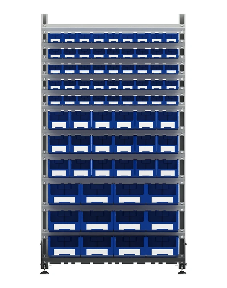 Стеллаж для пластиковых лотков SORTEX двухсторонний 1800x1000x800.06 купить в Сургуте