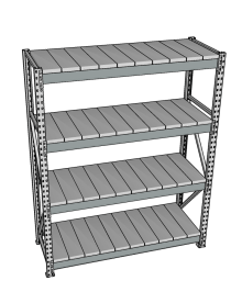 Стеллаж грузовой СГР 3000x1200x400 4 полки (металл)