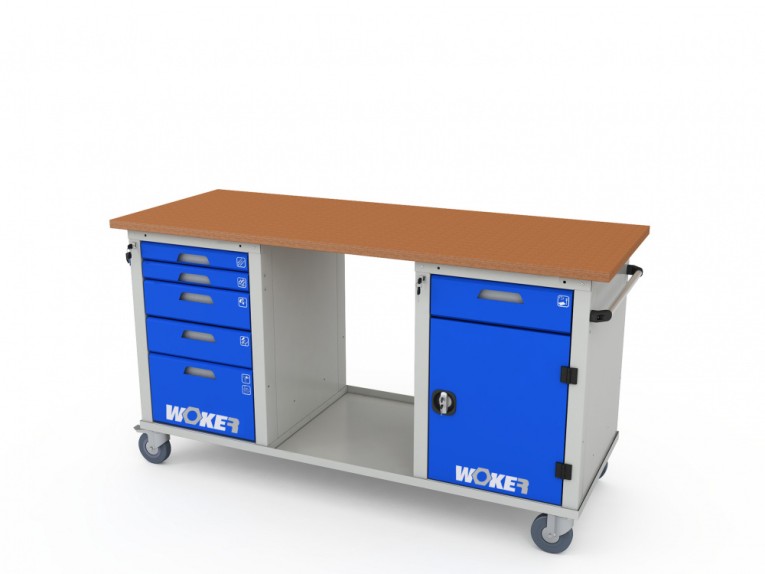 Верстак мобильный трехтумбовый WOKER PRO 3502.1800 купить в Сургуте Верстак мобильный трехтумбовый WOKER PRO 3502.1800 купить в Сургуте